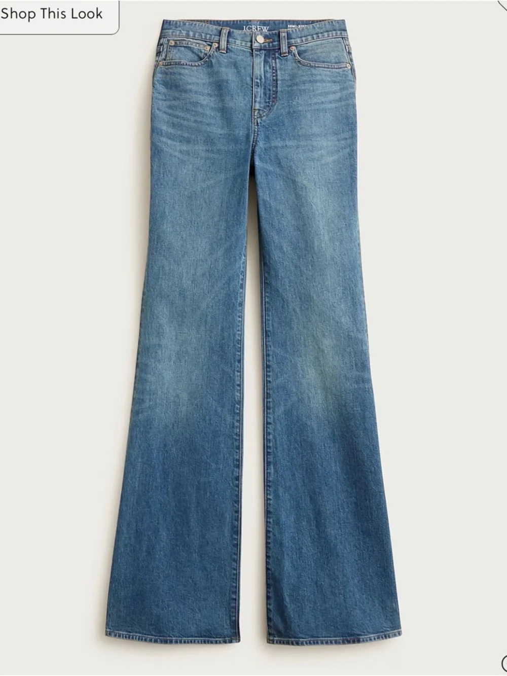 Women's High-Rise Flare Jeans in Mid (Kate) Blue - Semi Stretch - Picture 9 of 9